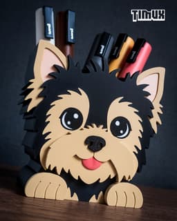 YORKSHIRE TERRIER PEN HOLDER 3d model