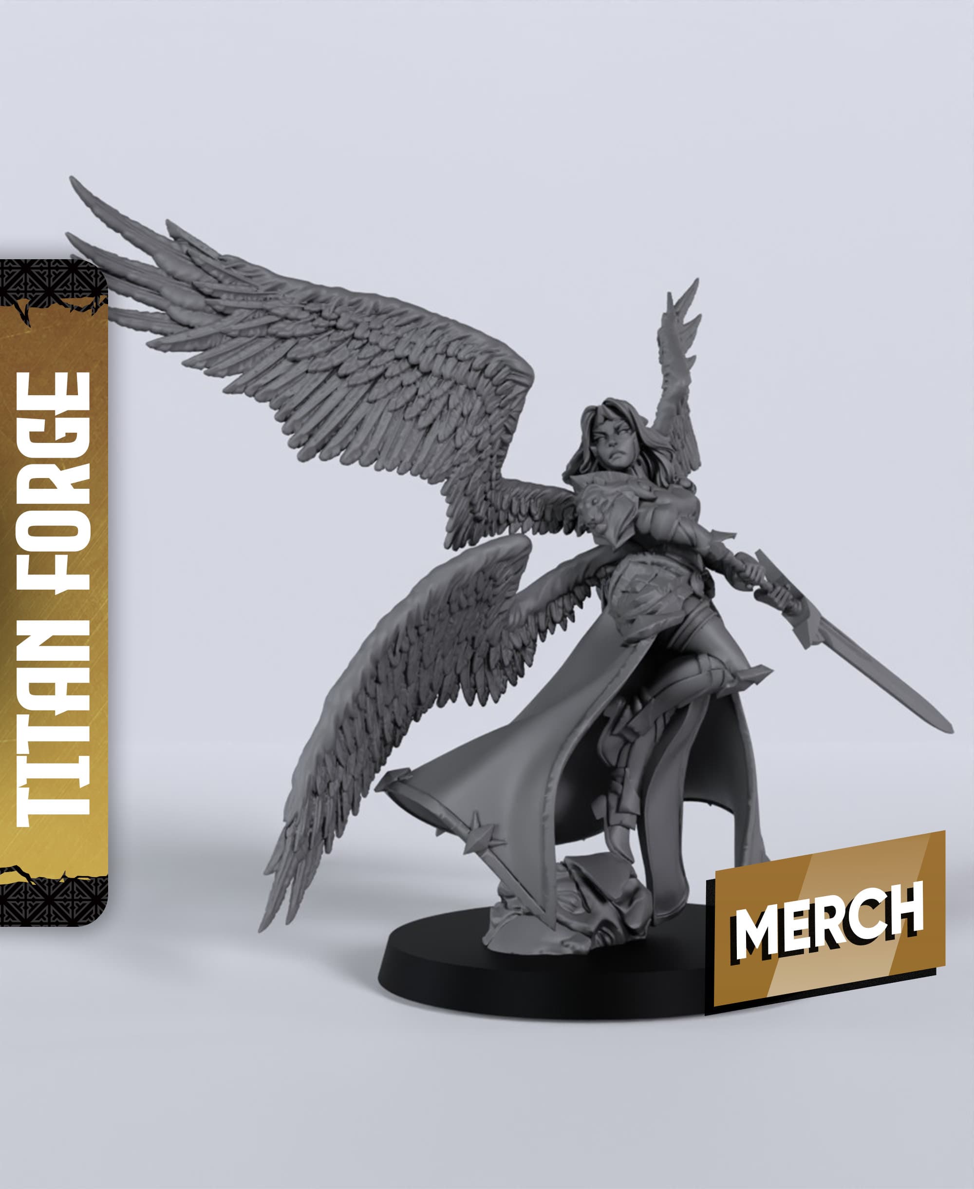 Fereal - With Free Dragon - 5e DnD Inspired for RPG and Wargamers 3d model