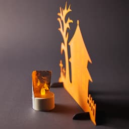 4x Scary Halloween House Tea Light SET 3d model
