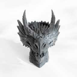 Dragon Planter Pot Bust with Drainage: Modern and Unique Home Decor for Plants and Succulents 3d model