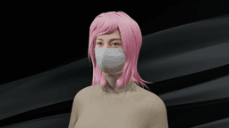 Geometric Cutout Face Mask 3d model