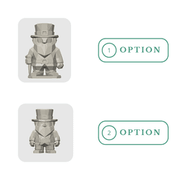 Lucky Leprechaun Duo STL File-Low Poly St. Patrick’s Day Bundle-Irish Gnome Figurines 3d model