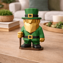 Lucky Leprechaun Duo STL File-Low Poly St. Patrick’s Day Bundle-Irish Gnome Figurines 3d model