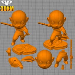 Aang - Avatar the Last Airbender Chibi STL for 3D Printing ChibiSTL 3DXM 3d model