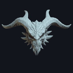 Dragon v2 Action Figure Head 3d model