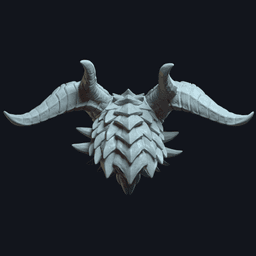 Dragon v2 Action Figure Head 3d model