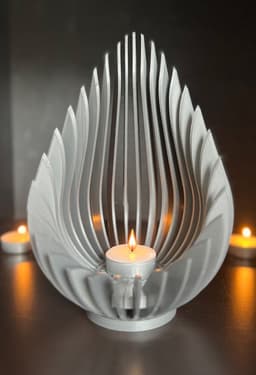 Blade Flames 32 Piece Candle Holder 3d model