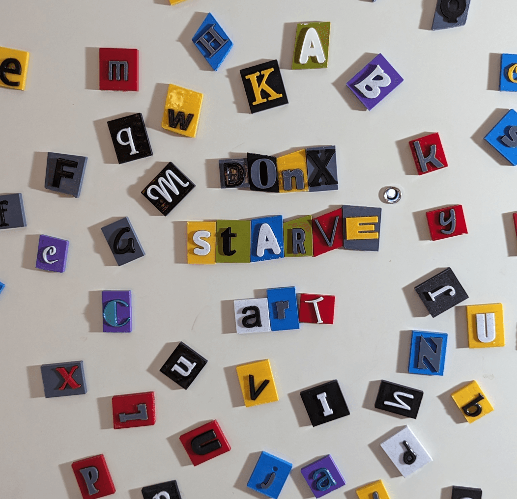 Ransom Note Wall Magnets 3d model