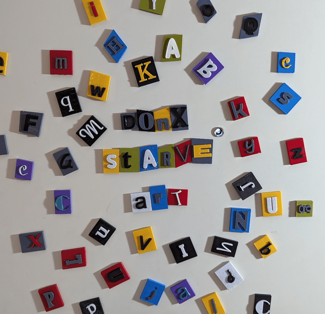Ransom Note Wall Magnets 3d model