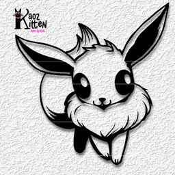 eevee wall art pokemon decor gamer 3d model