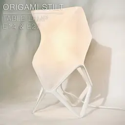 ORIGAMI STILT | Table Lamp E14, E26, E27 print-in-place 3d model