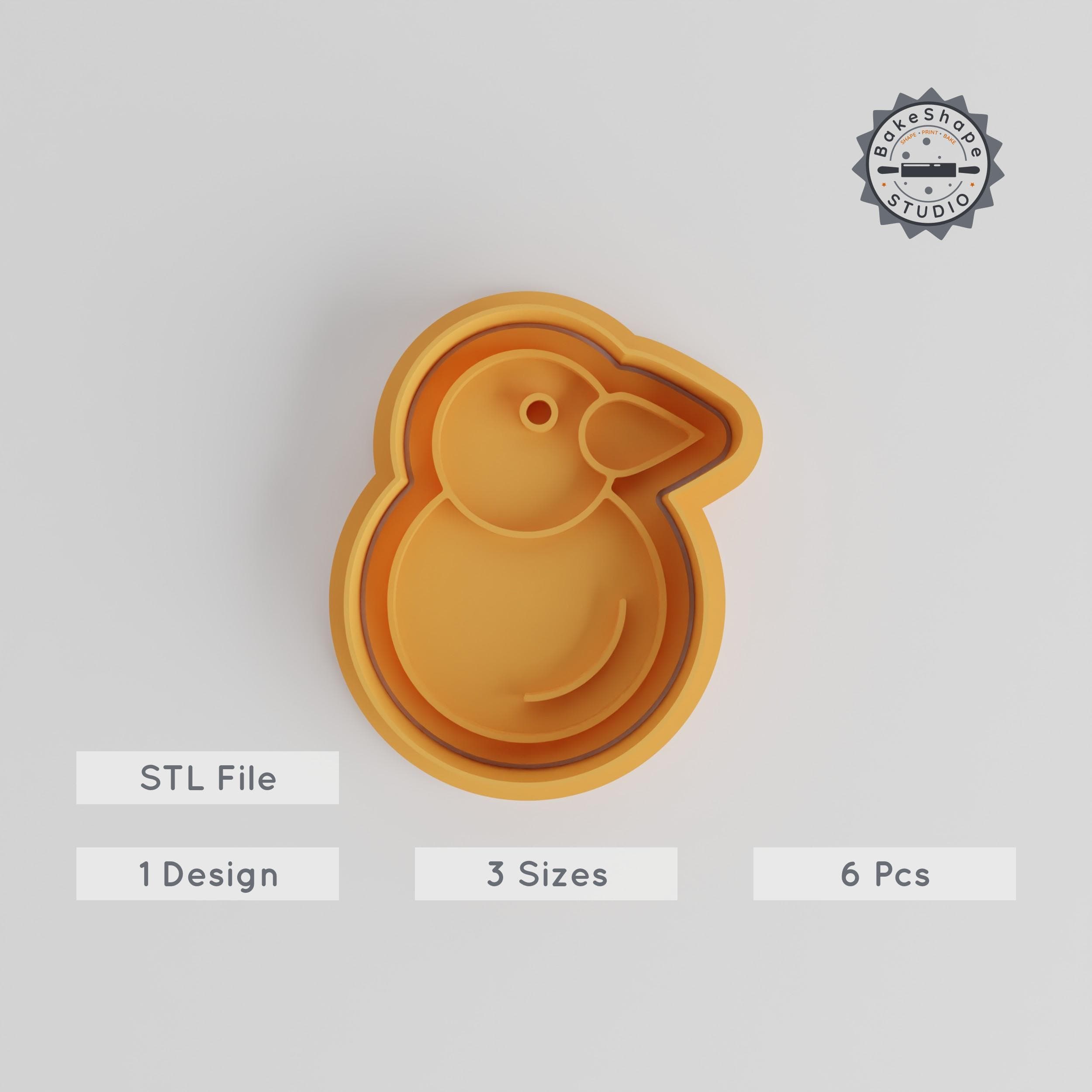 Penguin Cookie Cutter & Stamp Set, Animal Baking Tools, Perfect for Cookies & Fondant, Includes Small/Medium/Large Sizes PRODUCT_4919 3d model
