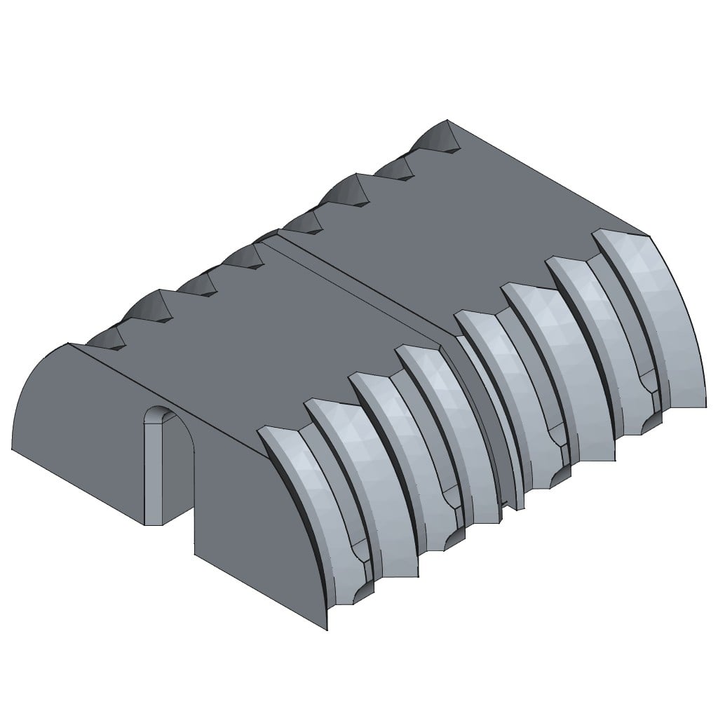 D-LOCK_CONNECTOR_L-DOUBLE-SPLIT-NO-FLANGE-THRU-SLOT 3d model