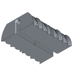D-LOCK_CONNECTOR_L-DOUBLE-SPLIT-NO-FLANGE-THRU-SLOT 3d model