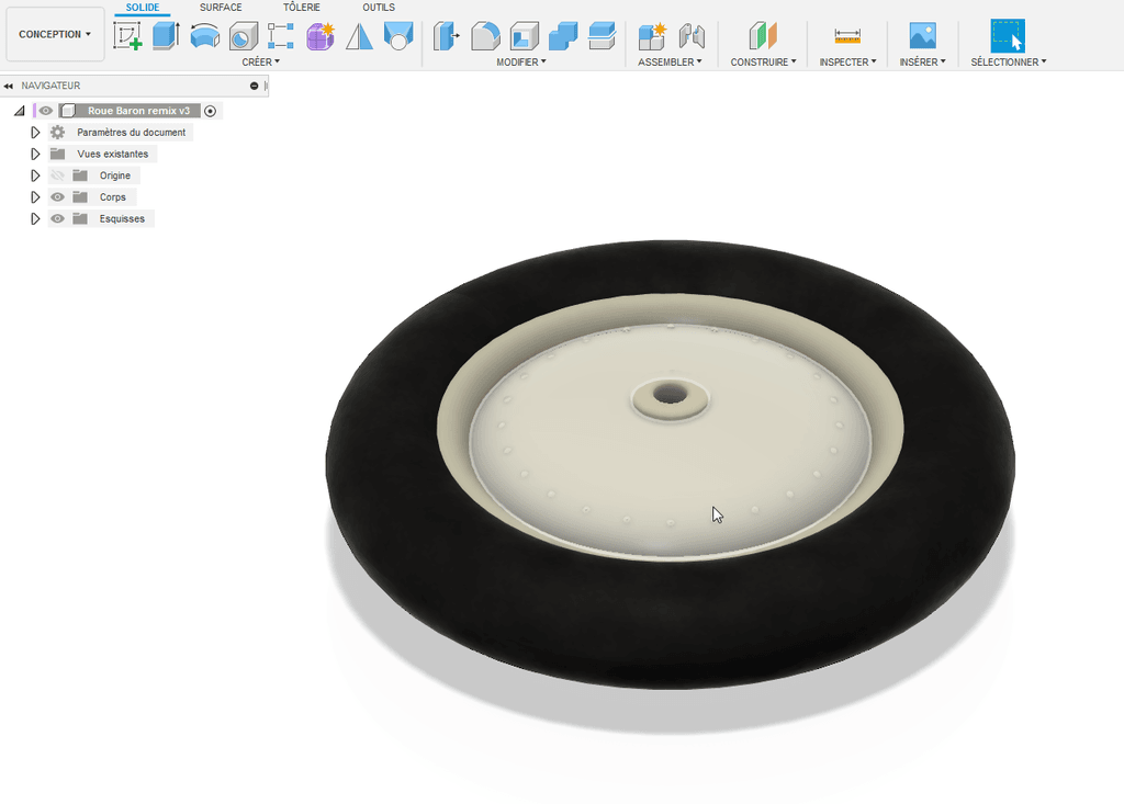 Roue / Wheel Baron plane 3d model