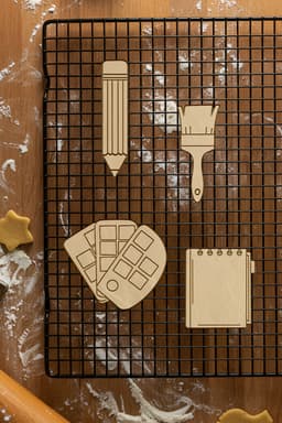 Artist Set Cookie Cutter, Biscuit Cutter 3d model