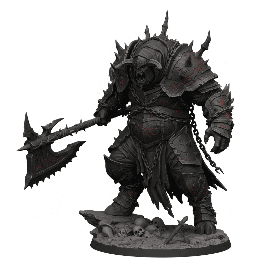 Chaos Execution Beast Iron Chains High Detail STL 3d model