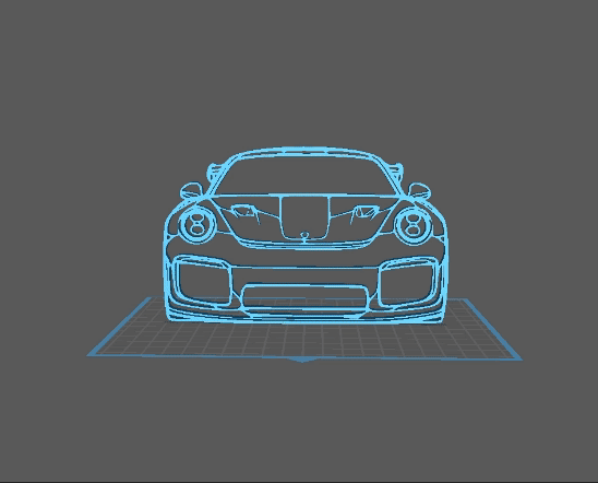 Porsche - 911 GT2 RS Wall Art 3d model