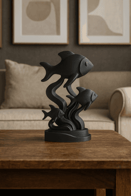 Stylish Fish Sculpture – Elegant Decorative Art 3d model