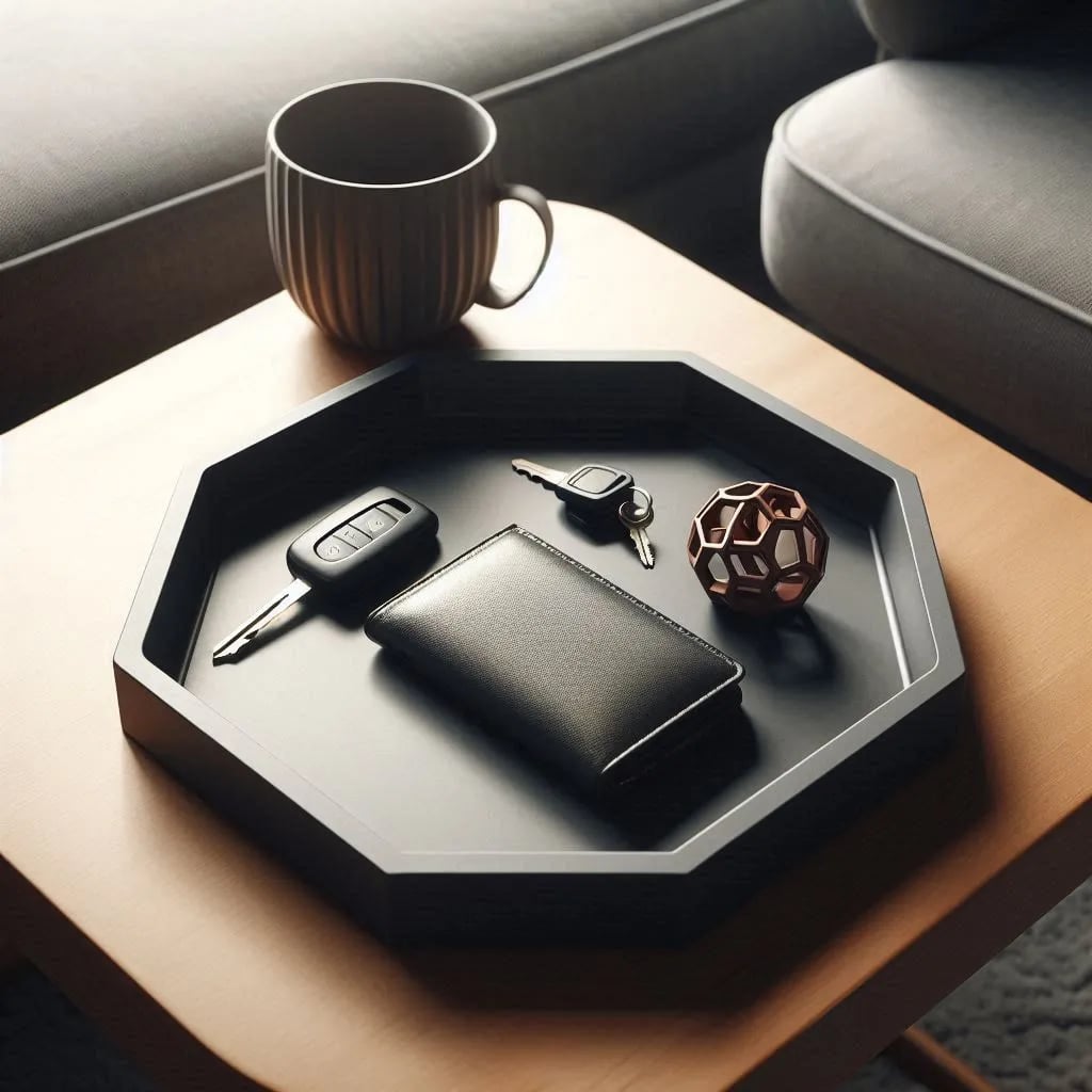 Octagonal Key & Wallet Tray 3d model