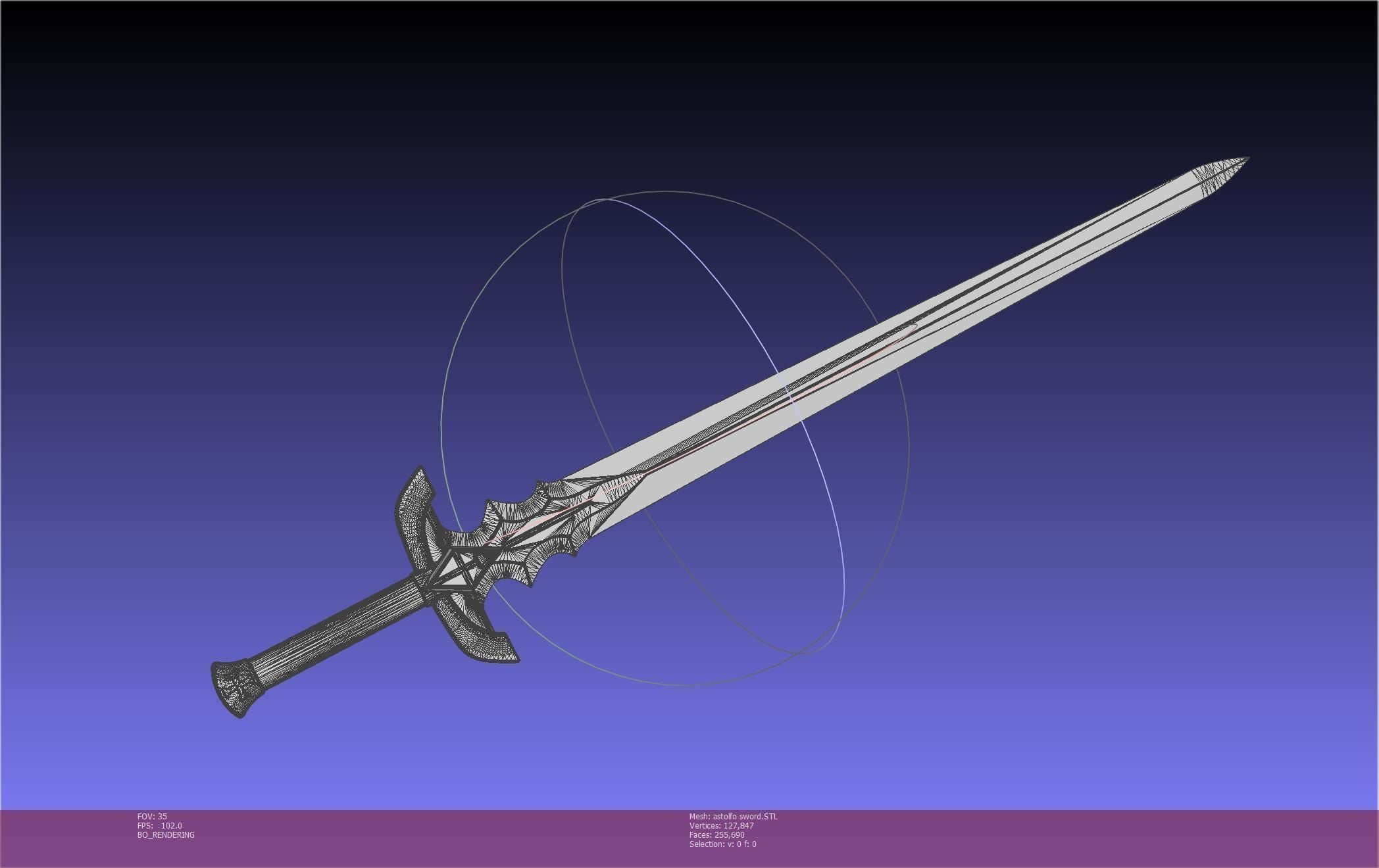 Fate Astolfo Sword Printable Assembly 3d model