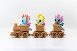 Baby Dragons Train 3d model