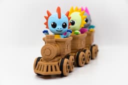 Baby Dragons Train 3d model