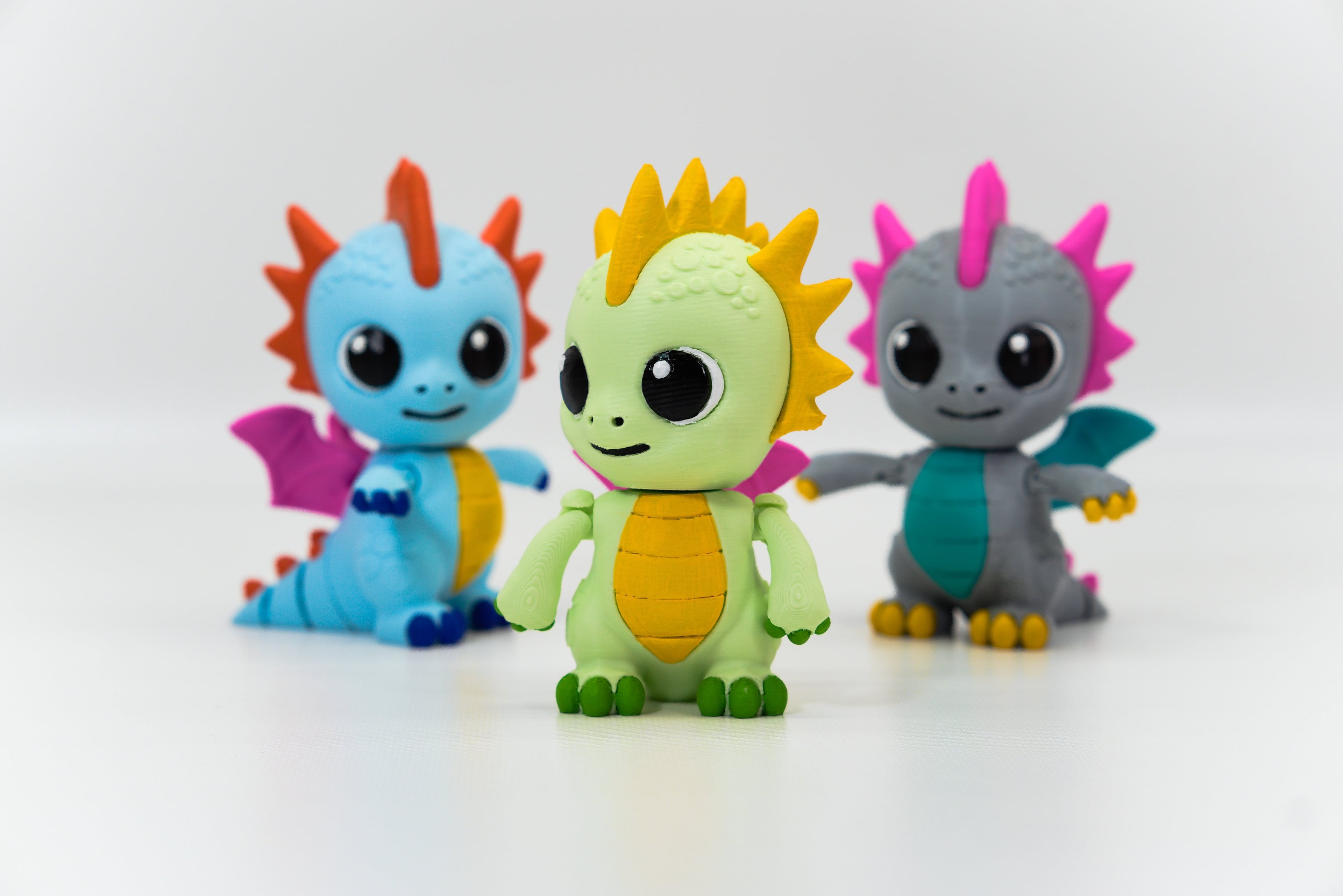 Baby Dragons Train 3d model