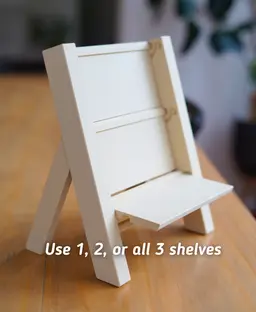 Display Stand - Small Display Shelf with 3 Tiers - Print in Place with no Supports 3d model