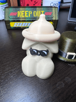 NSFW TINY WEINER SCULTURE WITH ST PADDY'S HAT, HARD HAT AND MORE! 3d model