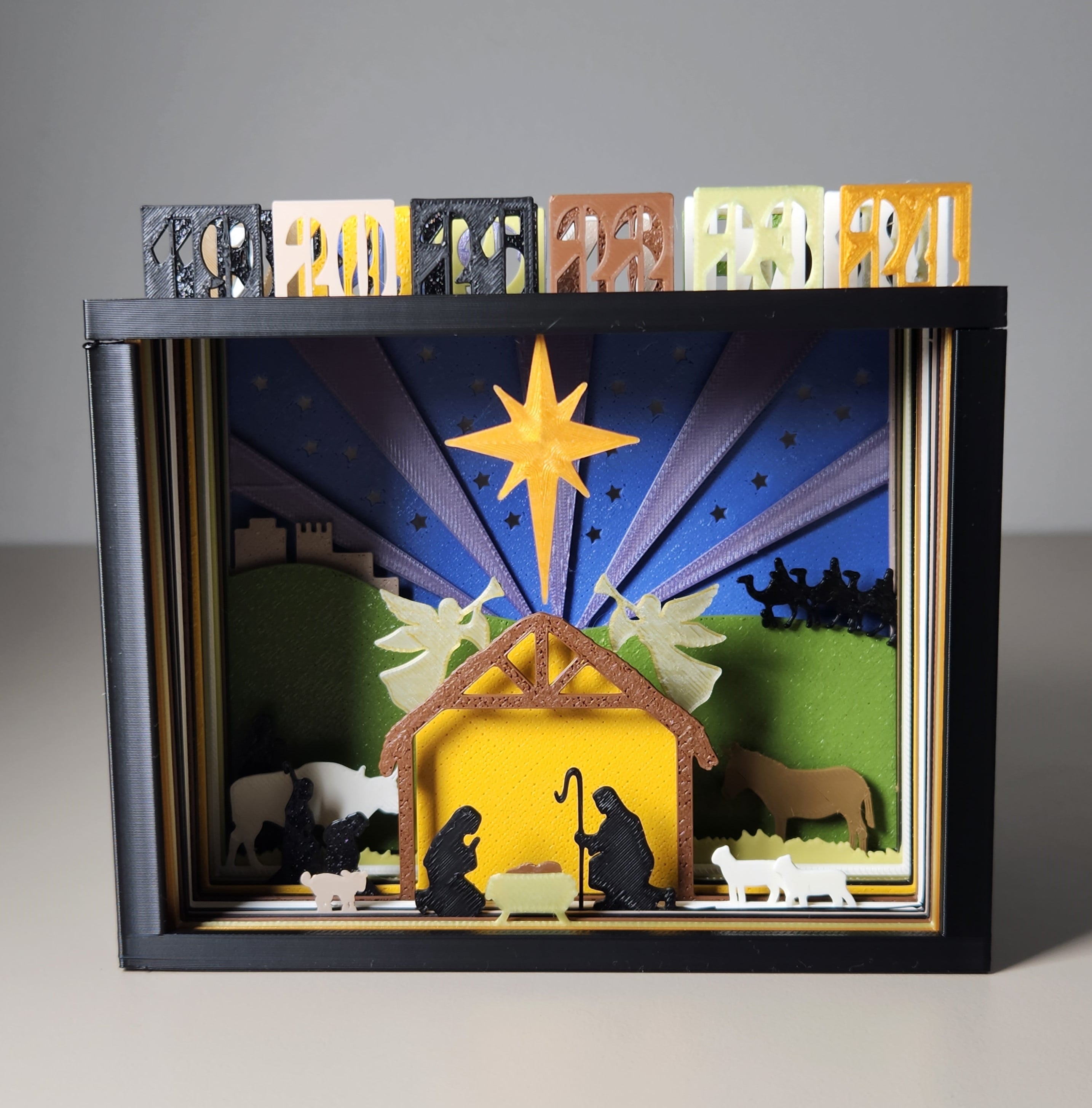 Quick print Advent Calendar frame 3d model