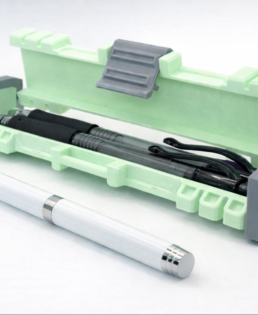 Portable Pen Case Compact 3D Printed Organizer 3d model