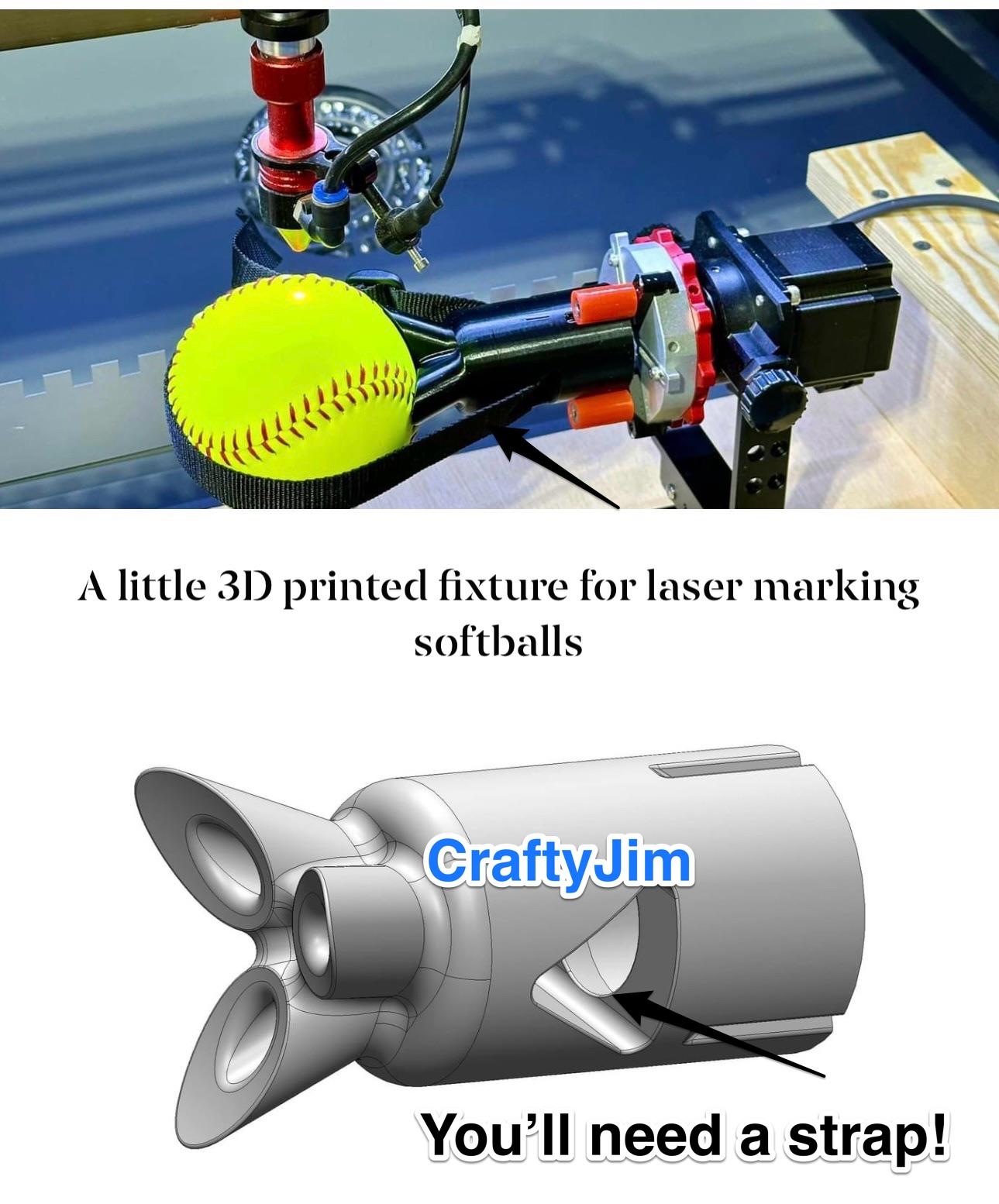 CraftyJim's Rotary Ball Holder 3d model