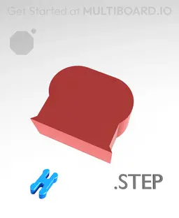 Dual Clip Slot - STEP Multiboard Remixing Files 3d model