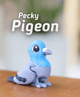 Pecky Pigeon- Articulated Fidget Pigeon 3d model