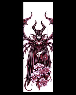 The villain returns - Evil Maleficent sketches are art - set of bookmarks 3d model