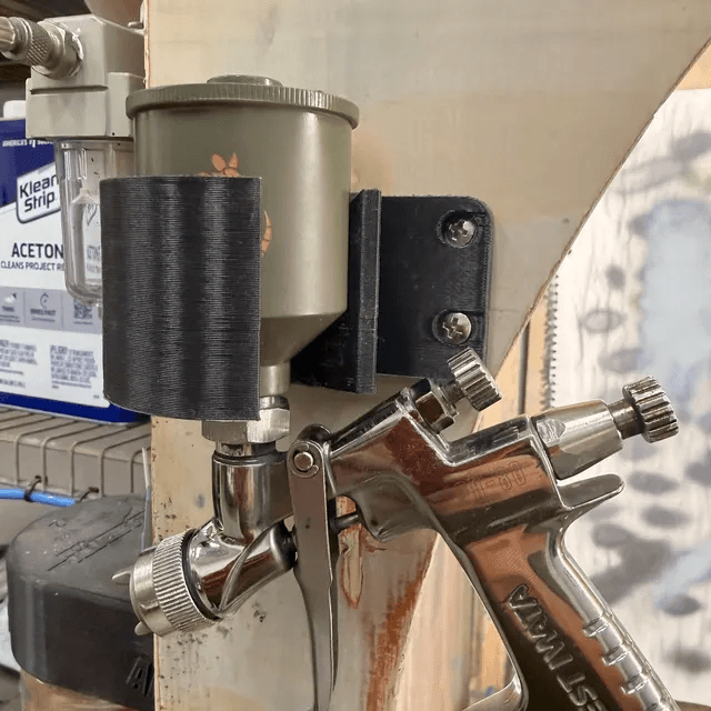 HVLP small touch up gun mount 2" 50mm or smaller paint hopper 3d model