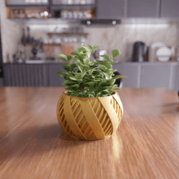 Spiral Woven Textured Planter & Organizer 3d model