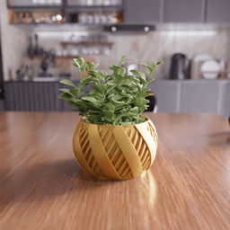Spiral Woven Textured Planter & Organizer 3d model