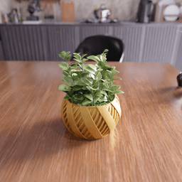 Spiral Woven Textured Planter & Organizer 3d model