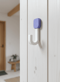 Coat Hanger Wall Hook Base _ replaceable part series 3d model