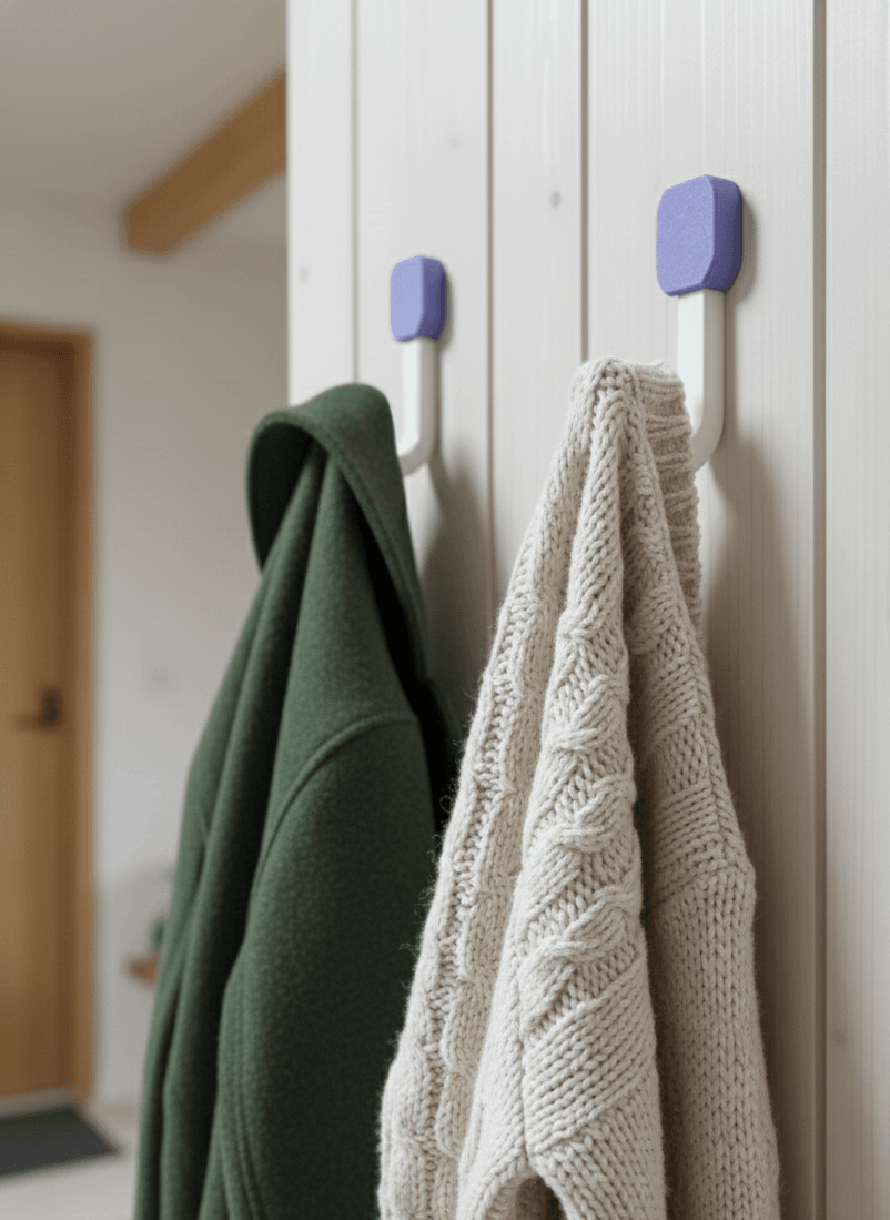 Coat Hanger Wall Hook Base _ replaceable part series 3d model