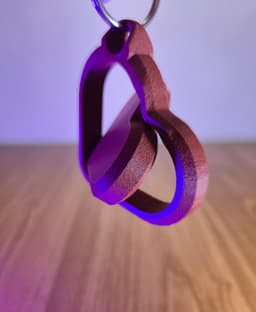 Heart Spinner Keychain – Interlocking Heart Fidget 3d model