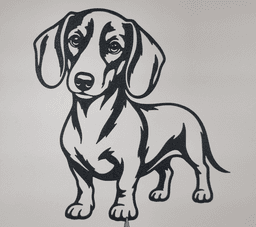 Cute Dachshund Wall Art.stl 3d model
