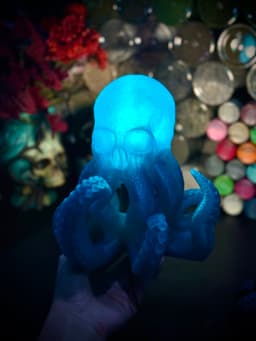 Skull Octopus Decor and Lamp 3d model
