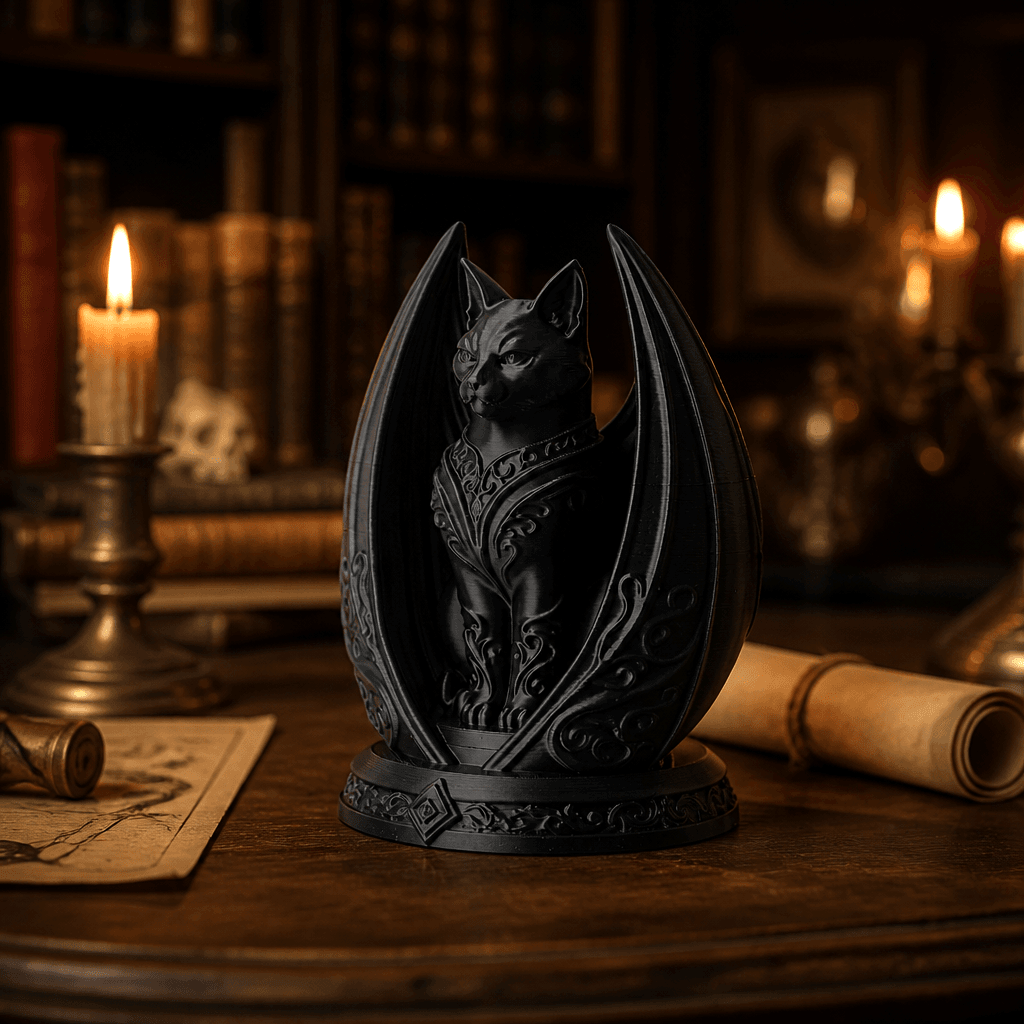 Gargoyle Guard Cat Sculpture 3d model