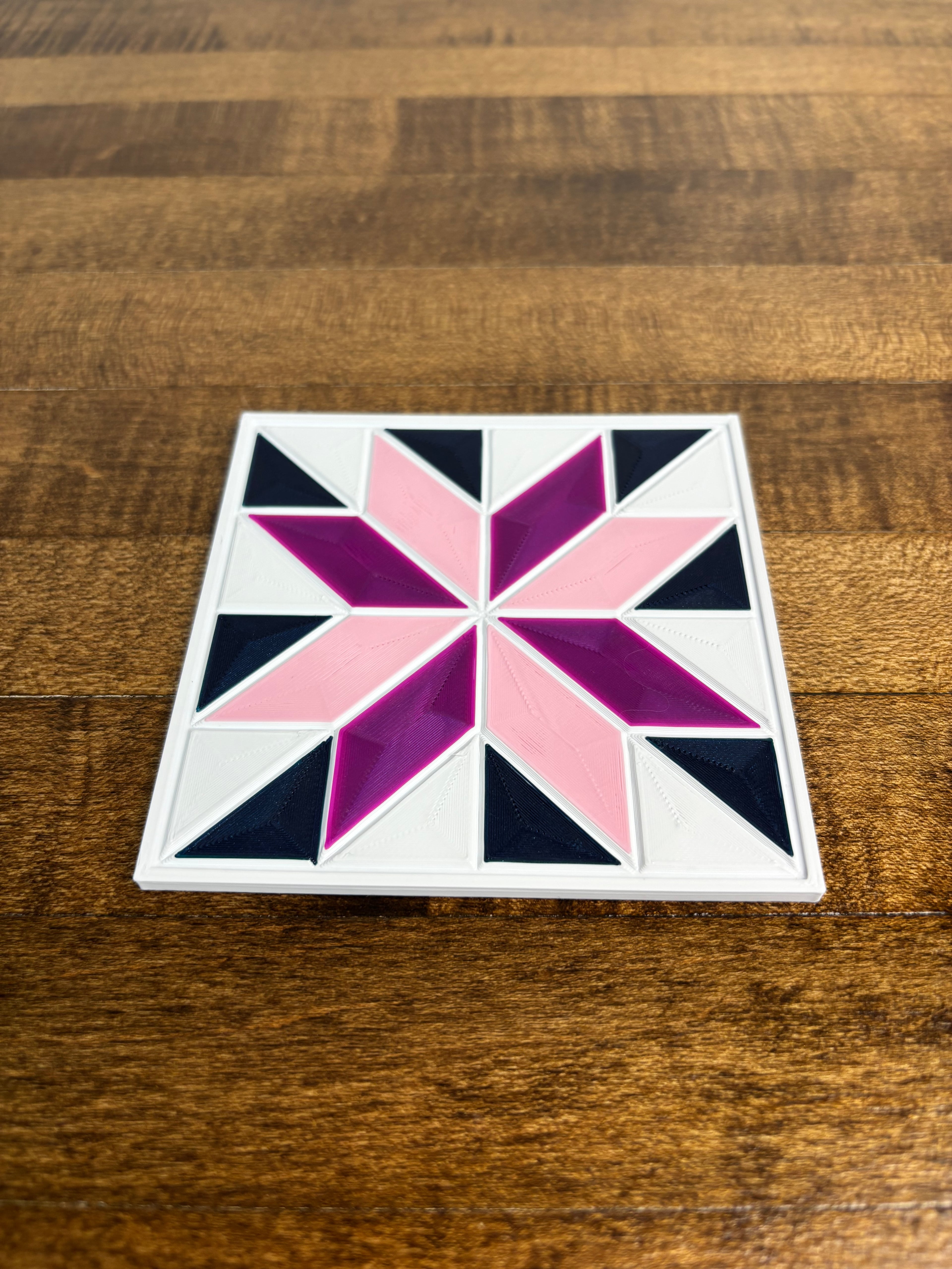 Quilt Pattern Coaster V4 only 3d model