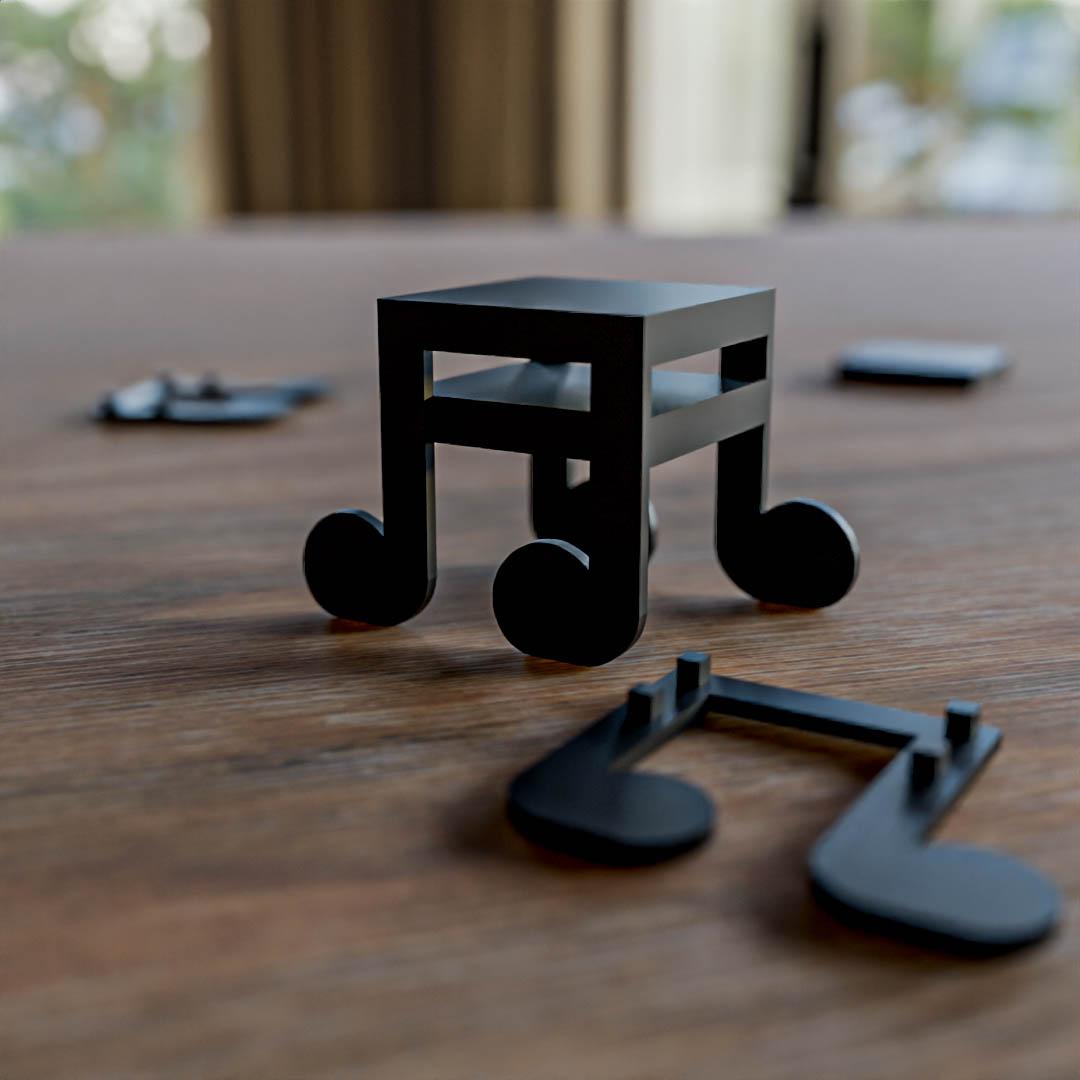 Musical note 3d art - Print in place 3d model