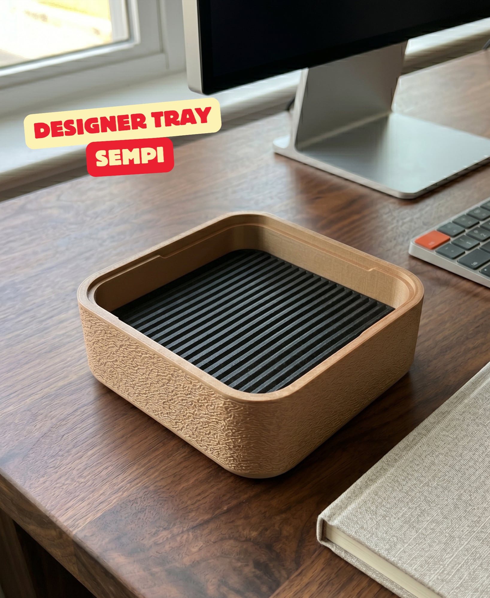 DESIGNER DESKTOP TRAY - SEMPI / DESKTOP ORGANIZER / MODERN HOME DECOR / OFFICE ESSENTIALS 3d model