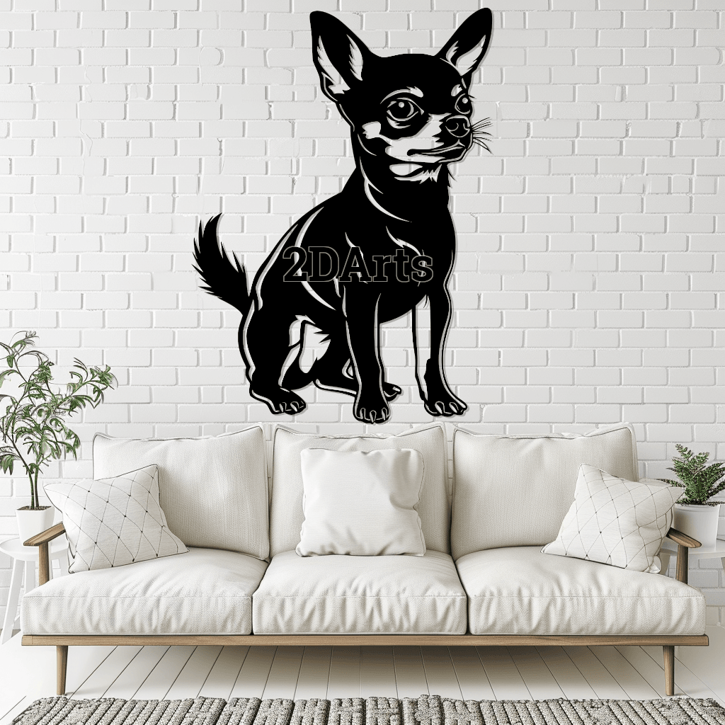 Shorthair Chihuahua 2D Wall Art/Window Art 3d model